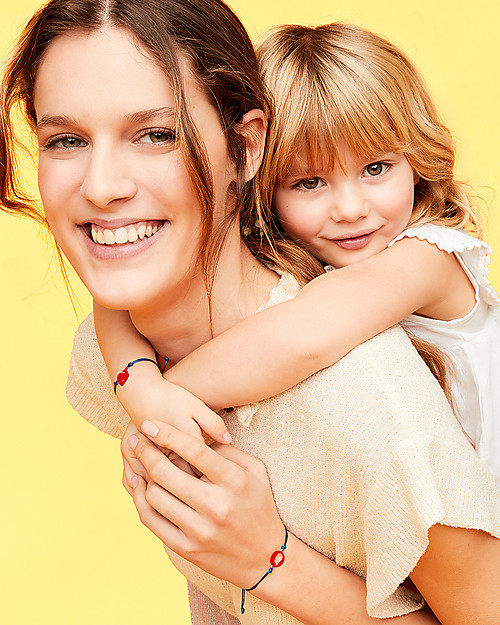 Mamijux Set da 2 Bracciali Bambini e Mamme - Balena Rossa Smaltata Bracciali