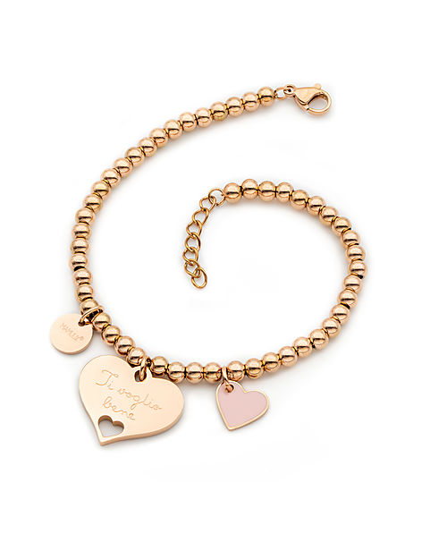 Mamijux TVB Nonna - Bracciale Bead Oro Rosa  - "Ti Voglio Bene" Bracciali