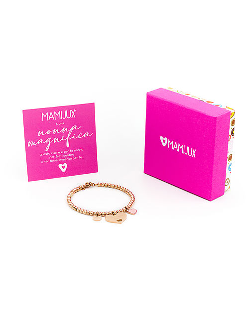 Mamijux TVB Nonna - Bracciale Bead Oro Rosa  - "Ti Voglio Bene" Bracciali