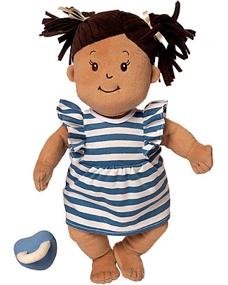 Manhattan toy Bambola Baby Stella Beige con Abiti e Ciuccio Magnetico - 38 cm Bambole