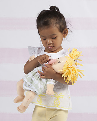 Manhattan toy Bambola Baby Stella Bionda, con Abiti e Ciuccio Magnetico - 38 cm Bambole