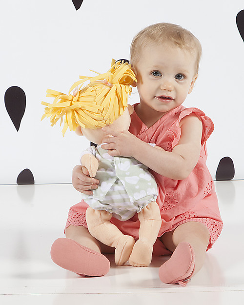 Manhattan toy Bambola Baby Stella Bionda, con Abiti e Ciuccio Magnetico - 38 cm Bambole