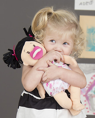Manhattan toy Bambola Baby Stella Mora con Abiti e Ciuccio Magnetico - 38 cm Bambole