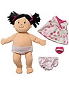 Manhattan toy Bambola Baby Stella Mora con Abiti e Ciuccio Magnetico - 38 cm Bambole