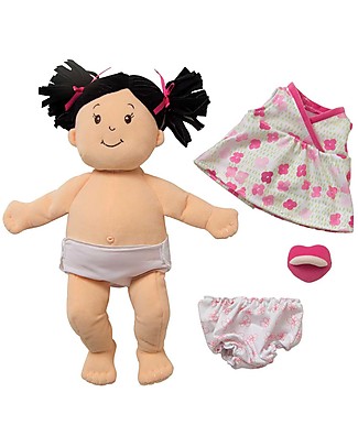 Manhattan toy Bambola Baby Stella Mora con Abiti e Ciuccio Magnetico - 38 cm Bambole