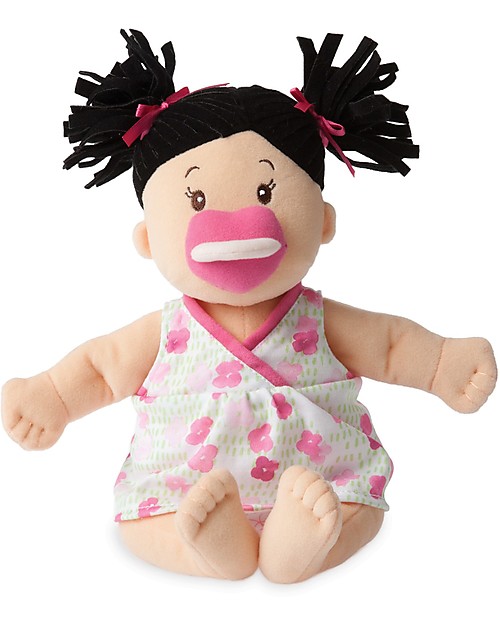 Manhattan toy Bambola Baby Stella Mora con Abiti e Ciuccio Magnetico - 38 cm Bambole