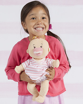 Manhattan toy Bambola Baby Stella Pesca con Abiti e Ciuccio Magnetico - 38 cm Bambole