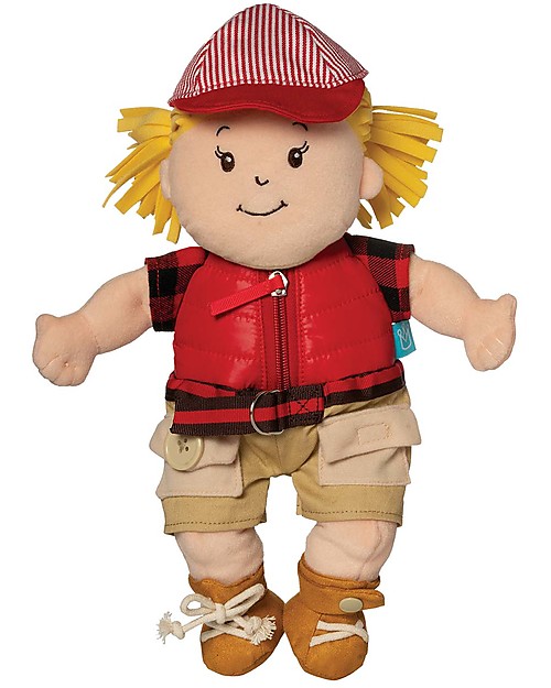 Manhattan toy Bambola Baby Stella Pesca - Imparare a Vestirsi - 35 cm Bambole