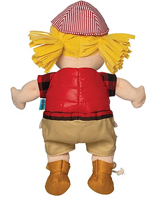 Manhattan toy Bambola Baby Stella Pesca - Imparare a Vestirsi - 35 cm Bambole