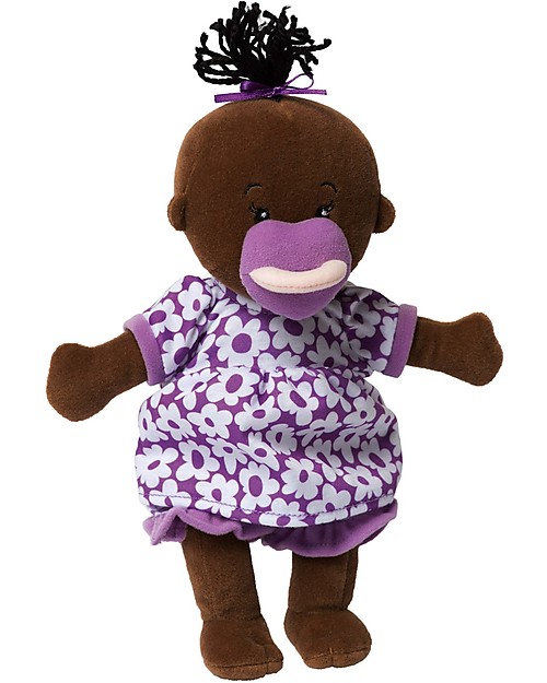 Manhattan toy Bambola Wee Baby Stella Marrone con Ciuccio Magnetico ed Abito - 30 cm Small Bambole