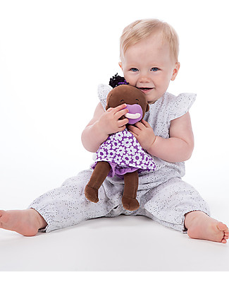 Manhattan toy Bambola Wee Baby Stella Marrone con Ciuccio Magnetico ed Abito - 30 cm Small Bambole