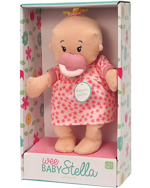 Manhattan toy Bambola Wee Baby Stella Pesca con Ciuccio Magnetico ed Abito - 30 cm Small Bambole
