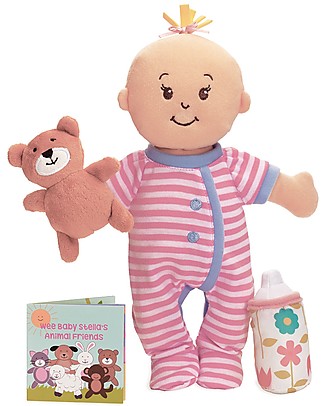 Manhattan toy Bambola Wee Baby Stella Pesca - Ora della Nanna - 30 cm Small Bambole