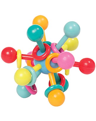 Manhattan toy Massaggiagengive e Sonaglio Atomo, per Bèbè - Sicuro e Colorato Massaggiagengive