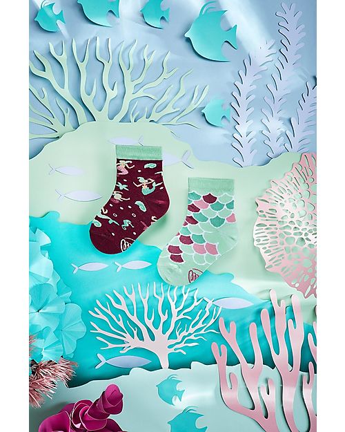 Many Mornings Calzini per Bambini - Mystic Mermaid - Cotone Pettinato Calzini