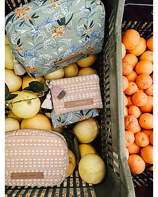 Mara Mea Beautycase - Matcha Time - Verde Salvia - 21 x 15 x 12 cm - 100% Cotone Trousse e Pochette