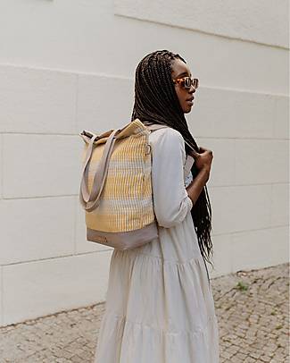 Mara Mea Borsa Cambio - Little Sun Cloud - Lemon Cream - 43,5 x 46 cm - 100% Cotone Borse Cambio