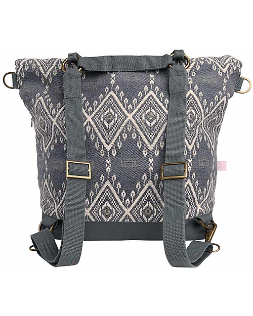 Mara Mea Borsa Fasciatoio 4 in 1 Catch a Star, Verde e Bianco - Cotone impermeabilizzato (multifunzionale & multitasche) Borse Cambio