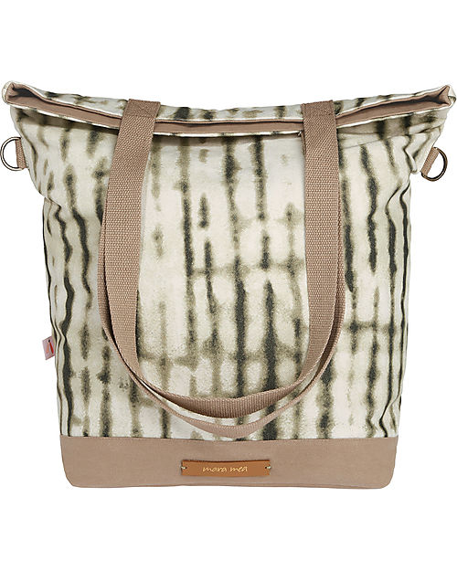 Mara Mea Borsa Fasciatoio 4 in 1 - Desert Botanicals - Verde/Crema - Cotone Impermeabilizzato Borse Cambio