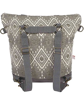 Mara Mea Borsa Fasciatoio 4 in 1 Eucalyptus Oil - Grigio/Bianco - Cotone Impermeabilizzato Borse Cambio