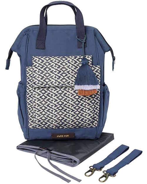 Mara Mea Borsa Fasciatoio 4 in 1 Holistic Vision - Blu Oceano - Cotone Impermeabilizzato Borse Cambio