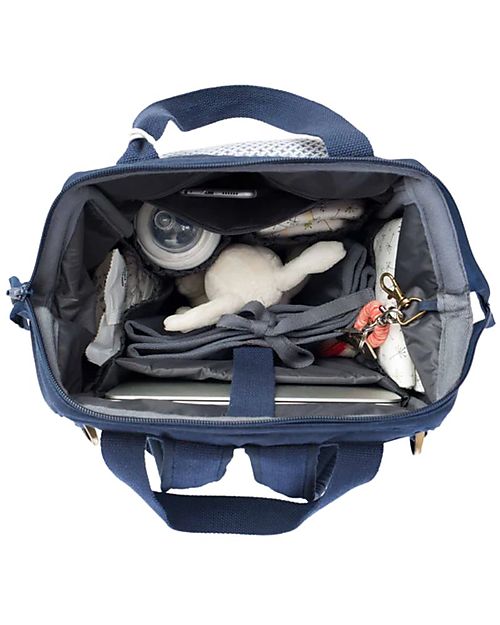 Mara Mea Borsa Fasciatoio 4 in 1 Holistic Vision - Blu Oceano - Cotone Impermeabilizzato Borse Cambio