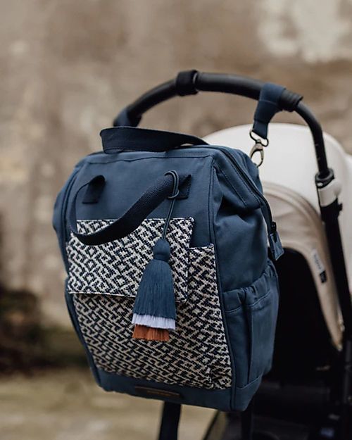 Mara Mea Borsa Fasciatoio 4 in 1 Holistic Vision - Blu Oceano - Cotone Impermeabilizzato Borse Cambio