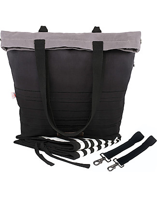 Mara Mea Borsa Fasciatoio 4 in 1 Melting Pot, Nero Dip Dye - Cotone impermeabilizzato (multifunzionale & multitasche) Borse Cambio e Accessori