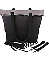Mara Mea Borsa Fasciatoio 4 in 1 Melting Pot, Nero Dip Dye - Cotone impermeabilizzato (multifunzionale & multitasche) Borse Cambio