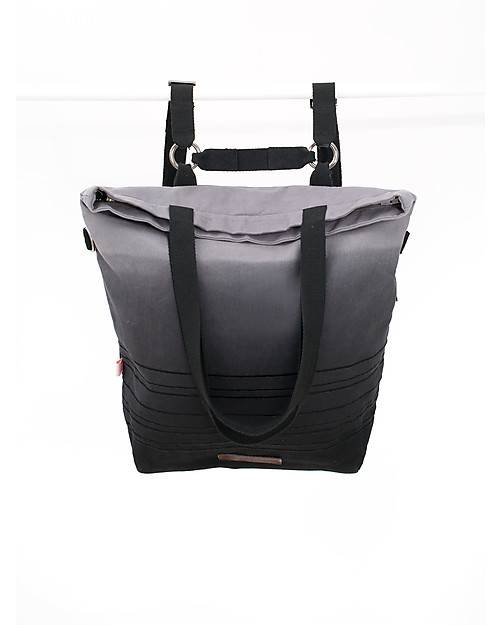 Mara Mea Borsa Fasciatoio 4 in 1 Melting Pot, Nero Dip Dye - Cotone impermeabilizzato (multifunzionale & multitasche) Borse Cambio