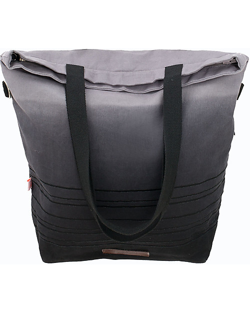 Mara Mea Borsa Fasciatoio 4 in 1 Melting Pot, Nero Dip Dye - Cotone impermeabilizzato (multifunzionale & multitasche) Borse Cambio