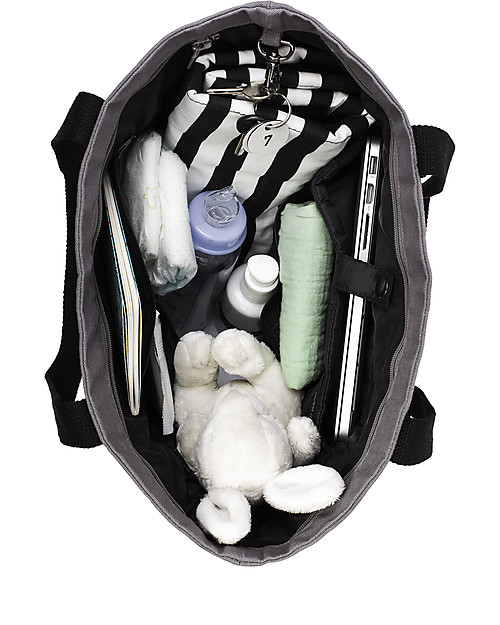 Mara Mea Borsa Fasciatoio 4 in 1 Melting Pot, Nero Dip Dye - Cotone impermeabilizzato (multifunzionale & multitasche) Borse Cambio