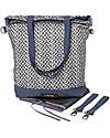 Mara Mea Borsa Fasciatoio 4 in 1 Noisy Sea - Blu e Bianco - Cotone Impremeabilizzato Borse Cambio