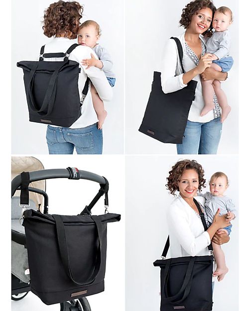 Mara Mea Borsa Fasciatoio 4 in 1 Noisy Sea - Blu e Bianco - Cotone Impremeabilizzato Borse Cambio