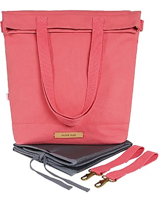 Mara Mea Borsa Fasciatoio 4 in 1 Pink City - Cotone impremeabilizzato (multifunzionale & multitasche) Borse Cambio