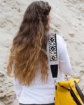 Mara Mea Borsa Fasciatoio 4 in 1 Sandy Heavens, Mostarda - Cotone impermeabilizzato (multifunzionale & multitasche) Borse Cambio e Accessori