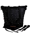 Mara Mea Borsa Fasciatoio 4 in 1 Wishing Star, Nero - Cotone impermeabilizzato (multifunzionale & multitasche) Borse Cambio