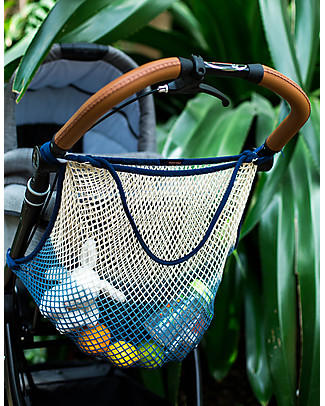 Mara Mea Borsa in Rete per Passeggino Deep Ocean, Blue Dip Dye - 100% cotone Accessori