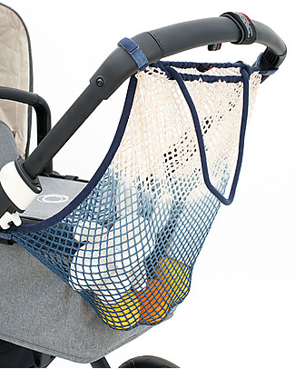 Mara Mea Borsa in Rete per Passeggino Deep Ocean, Blue Dip Dye - 100% cotone Accessori