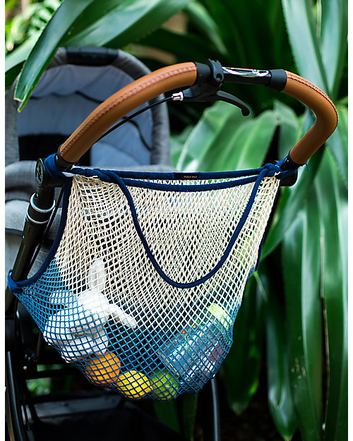 Mara Mea Borsa in Rete per Passeggino Deep Ocean, Blue Dip Dye - 100% cotone Borse e Organizer