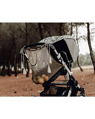 Mara Mea Borsa in Rete per Passeggino - Exotic Vibes - Moss Dip Dye - 43 x 38 cm - 100% Cotone Accessori Vari