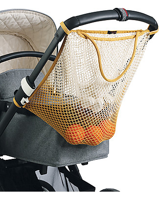 Mara Mea Borsa in Rete per Passeggino Go Natural, Ocra Dip Dye - 100% cotone Accessori