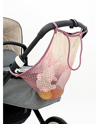 Mara Mea Borsa in Rete per Passeggino, Little Thunder, Rosa Pallido - 100% cotone Accessori