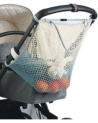 Mara Mea Borsa in Rete per Passeggino Meet With - Celeste Dip Dye - 100% cotone Accessori