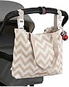 Mara Mea Borsa per Passeggino 2 in 1 - Hillside Run - Beige/Bianco - Pratica e Bella! Borse e Organizer