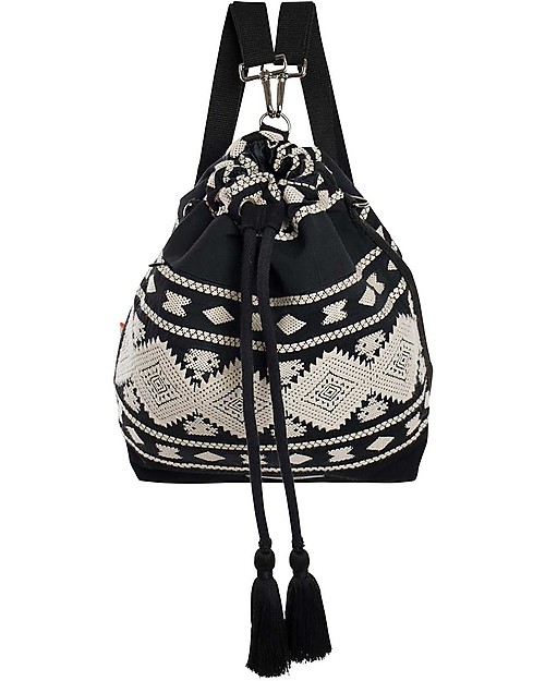 Mara Mea Borsa Zaino Cambio a Secchiello 3-in-1 Black Sky - Cotone Zaini Fasciatoio