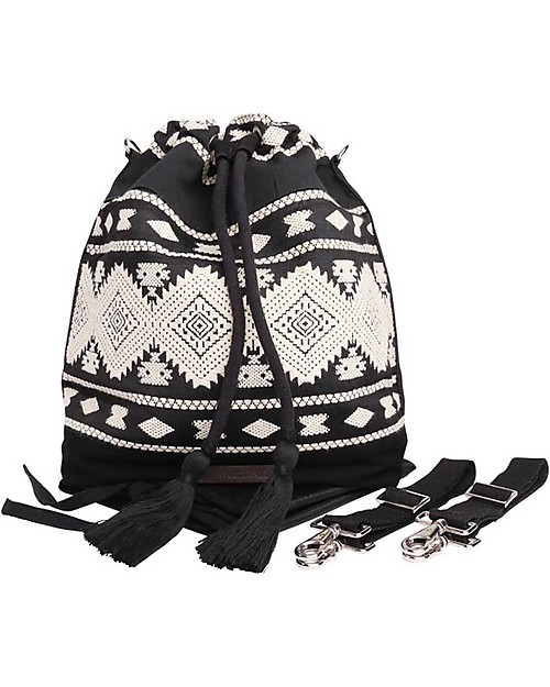 Mara Mea Borsa Zaino Cambio a Secchiello 3-in-1 Black Sky - Cotone Zaini Fasciatoio