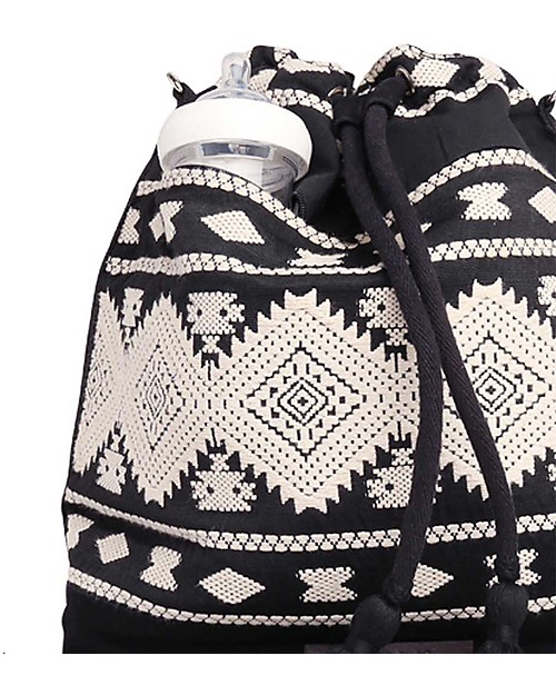 Mara Mea Borsa Zaino Cambio a Secchiello 3-in-1 Black Sky - Cotone Zaini Fasciatoio