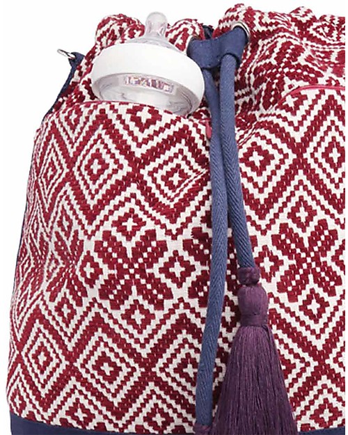 Mara Mea Borsa Zaino Cambio a Secchiello 3-in-1 Camel Ride - Cotone Zaini Fasciatoio