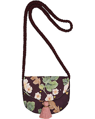 Mara Mea Borsetta a Tracolla Bimba Tassel Tale - Melanzana - Cotone Marsupi